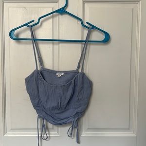 Garage Size Small. Cropped Ruched Tank
